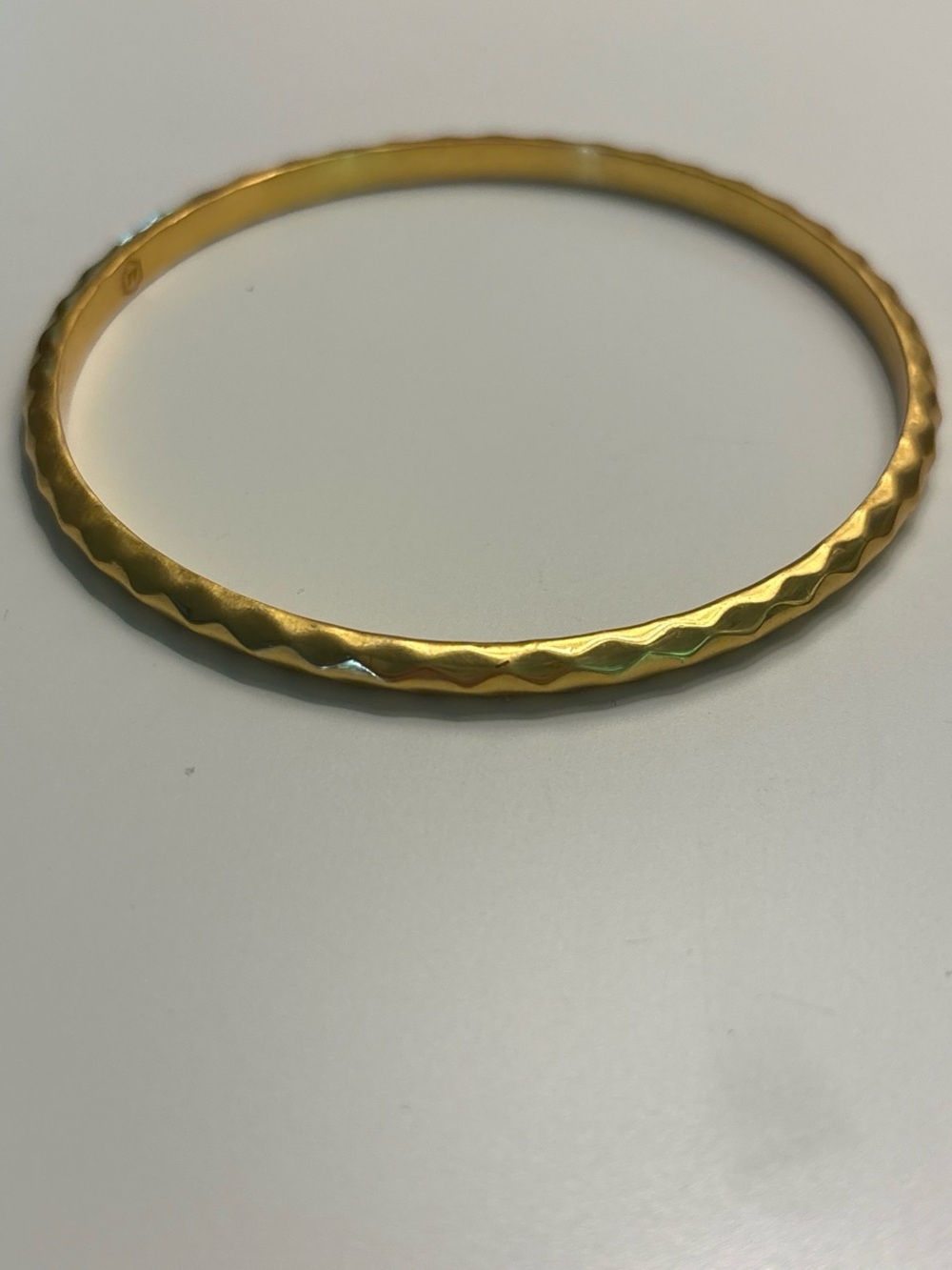 Julie Vos Gold Hammered Bangle Bracelet